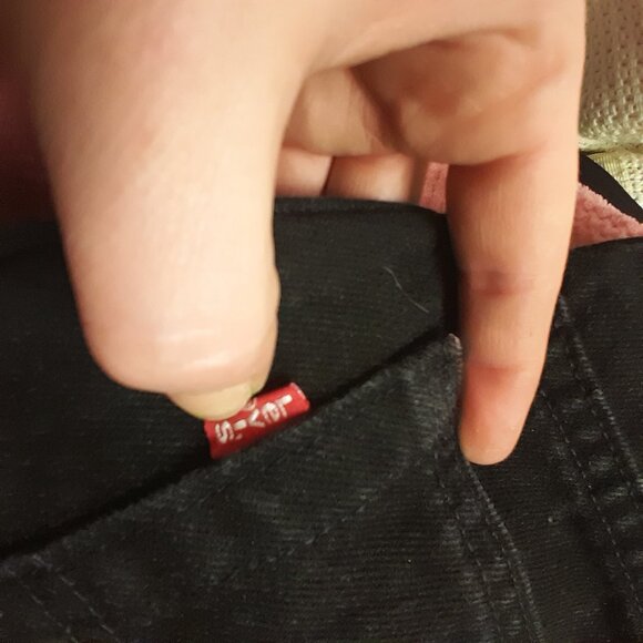 LEVIS Vintage 550 Red Tab denim black high waisted Shorts - Picture 9 of 11